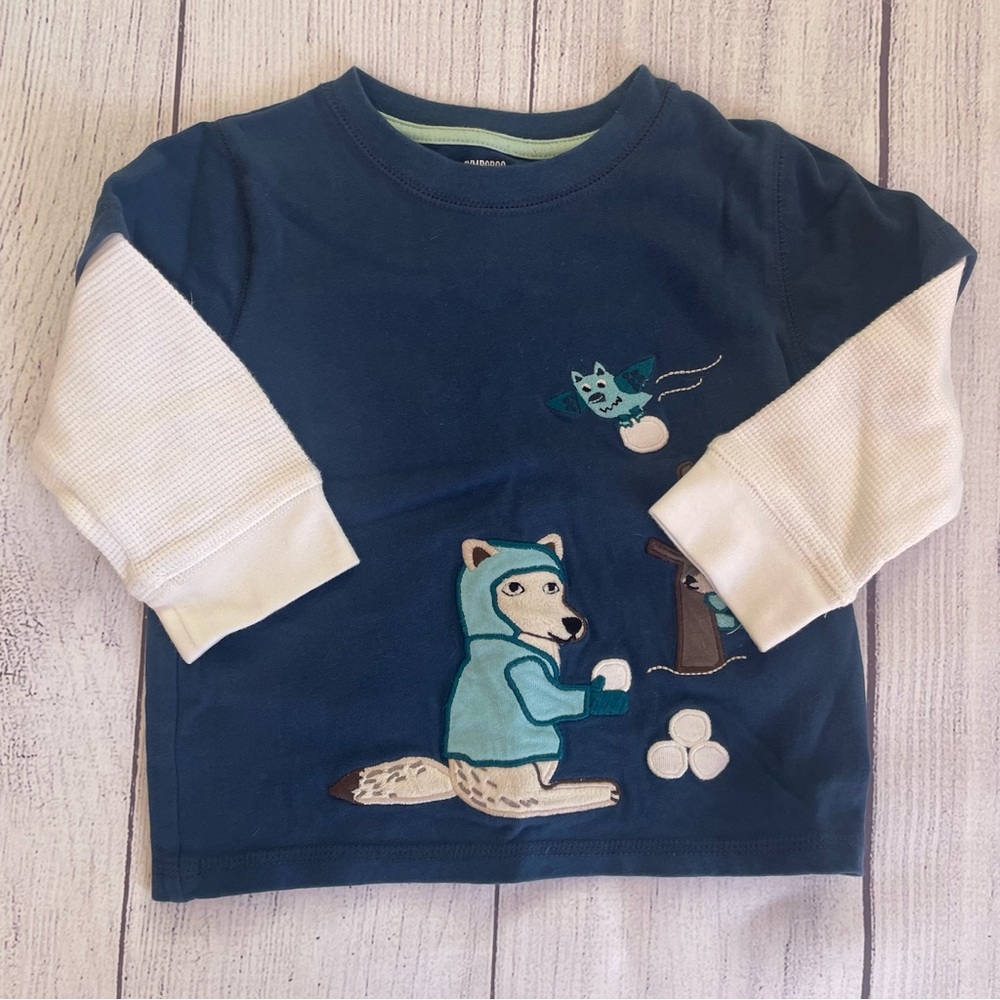 Gymboree Animal Party Snowball Fight Tee Size 18-24 Months